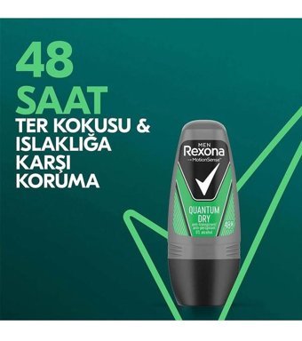 Rexona Quantum Dry Roll-On Erkek Deodorant 2x50 ml