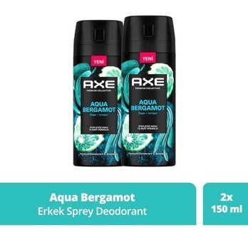 Axe Aqua Sprey Erkek Deodorant 2x150 ml