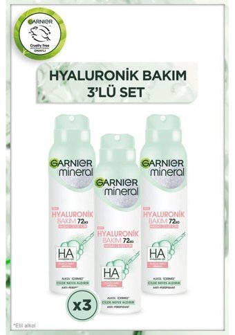 Garnier Mineral Sprey Unisex Deodorant 3x150 ml