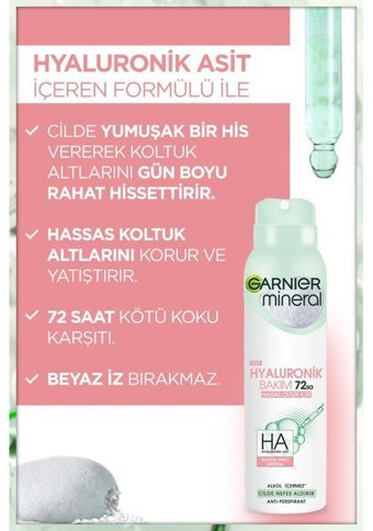 Garnier Mineral Sprey Unisex Deodorant 3x150 ml