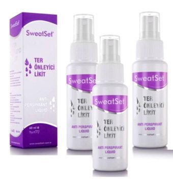 Sweatset Ter Önleyici Sprey Unisex Deodorant 3x60 ml