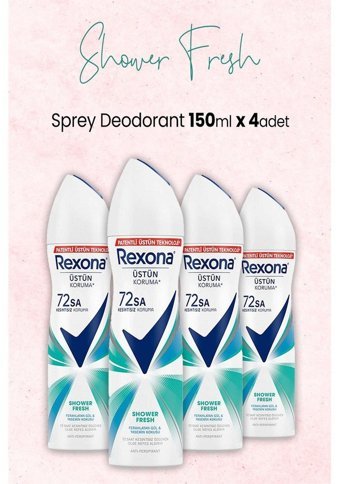 Rexona Shower Fresh Kadın Deodorant 4x150 ml