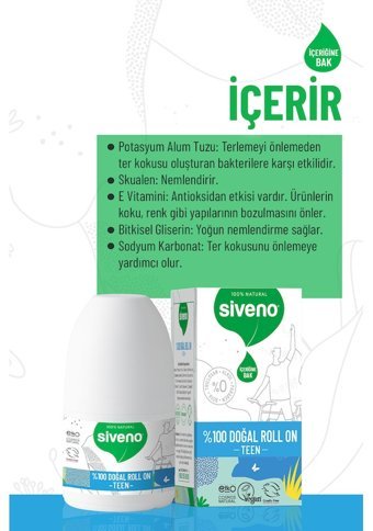 Siveno Teen Blue Ter Önleyici Roll-On Erkek Deodorant 50 ml