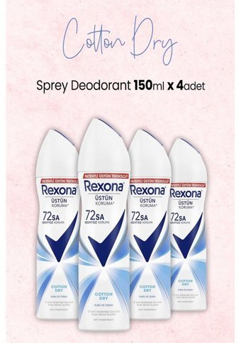 Rexona Cotton Dry Kadın Deodorant 4x150 ml