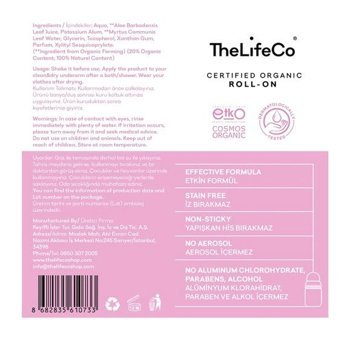 The Lifeco Cherish Organik Roll-On Kadın Deodorant 60 ml