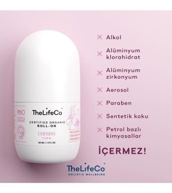 The Lifeco Cherish Organik Roll-On Kadın Deodorant 60 ml