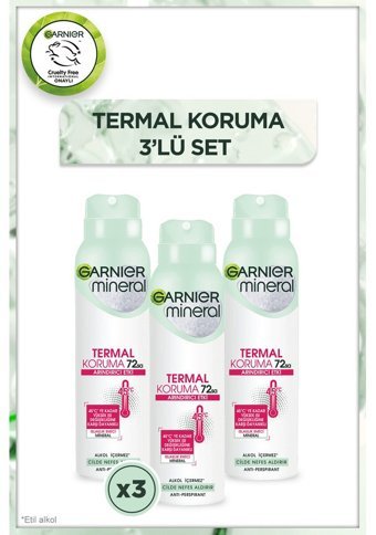 Garnier Mineral Sprey Kadın Deodorant 3x150 ml