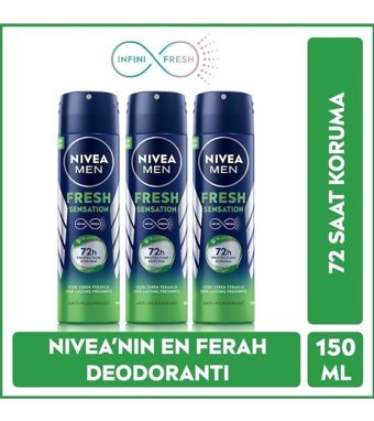 Nivea Fresh Sensation Kadın Deodorant 3x150 ml