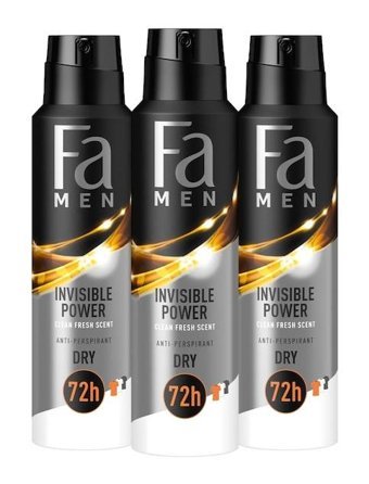 Fa Invisible Power Sprey Erkek Deodorant 3x50 ml