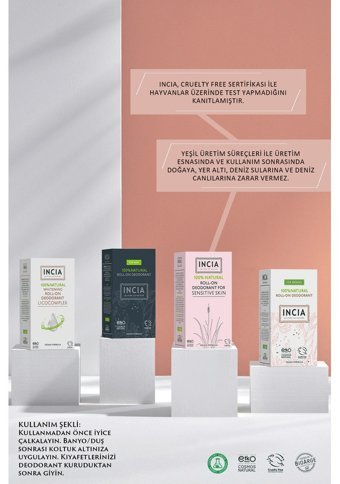 Incia Ter Önleyici Roll-On Unisex Deodorant 50 ml