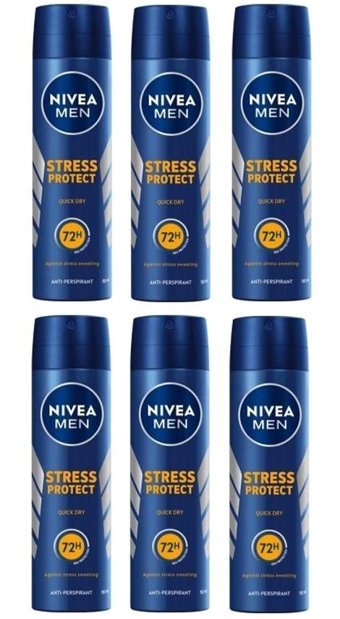 Nivea Stress Protect Sprey Erkek Deodorant 6x150 ml