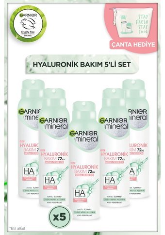 Garnier Mineral Sprey Unisex Deodorant 5x50 ml
