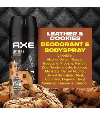 Axe Leather Cookies Sprey Erkek Deodorant 4x150 ml