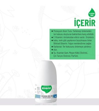 Siveno Ter Önleyici Roll-On Unisex Deodorant 2x50 ml
