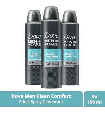 Dove Sprey Erkek Deodorant 3x150 ml