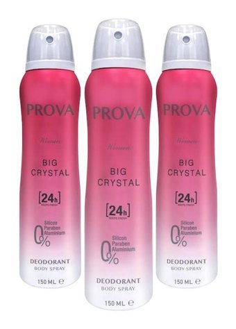 Prova Big Crystal Sprey Kadın Deodorant 3x150 ml