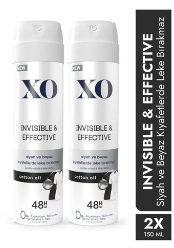 Xo Invisible & Effective Sprey Kadın Deodorant 2x150 ml