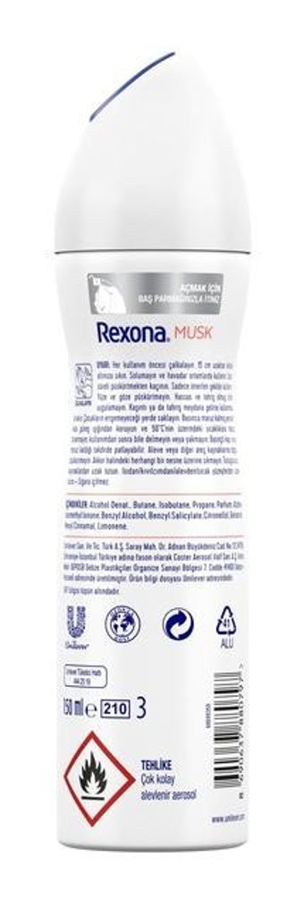 Rexona Flower Fresh Musk Sprey Kadın Deodorant 3x150 ml