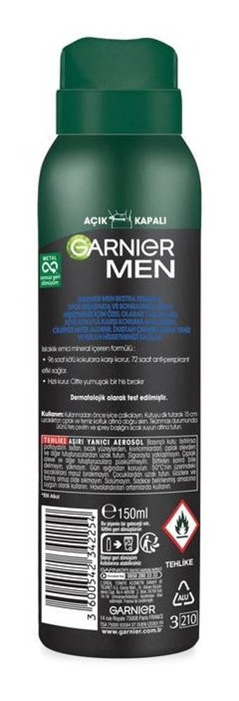 Garnier Antipespirant Sprey Erkek Deodorant 150 ml