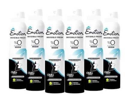 Emotion Black&White Invisible Fresh Sprey Kadın Deodorant 6x150 ml