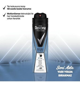 Rexona Invisible Ice Fresh Sprey Erkek Deodorant 2x150 ml