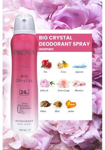 Prova Big Crystal Sprey Kadın Deodorant 6x150 ml