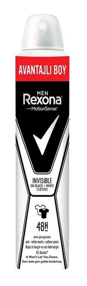 Rexona Black&White Invisible Sprey Erkek Deodorant 200 ml