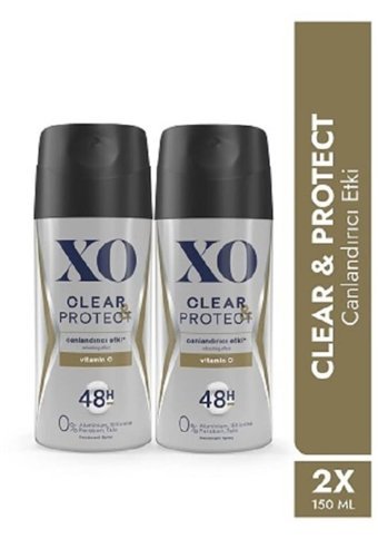 Xo Clear & Protcet Sprey Erkek Deodorant 2x150 ml
