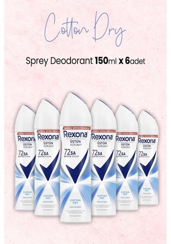 Rexona Cotton Dry Kadın Deodorant 6x150 ml