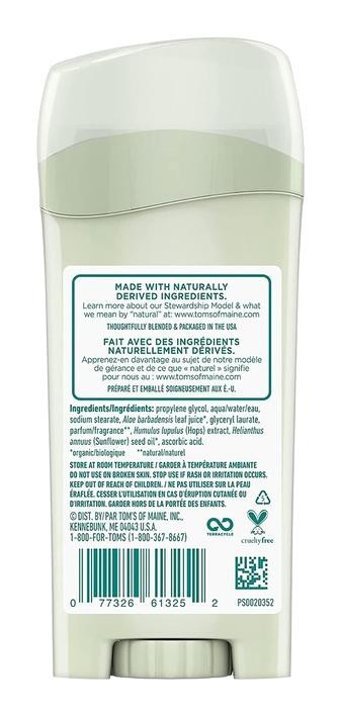 Tom's of Maine Refreshing Lemongrass Stick Kadın Deodorant 64 gr