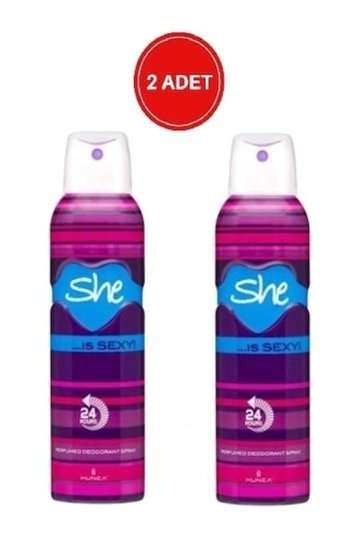 She Sexy Sprey Kadın Deodorant 2x150 ml