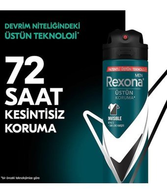 Rexona Black&White Invisible Sprey Erkek Deodorant 4x150 ml