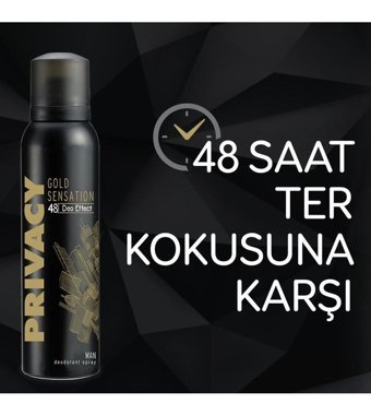 Privacy Gold Sensation Sprey Erkek Deodorant 6x150 ml