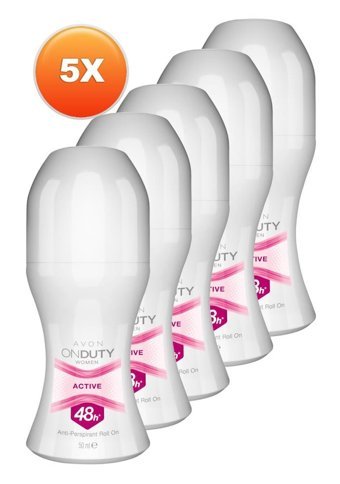 Avon On Duty Roll-On Kadın Deodorant 5x50 ml