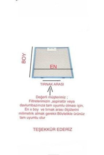 Termikel Aspiratör Alüminyum Tel Yağ Filtresi