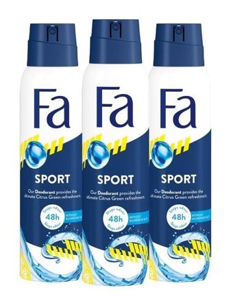 Fa Sport Sprey Unisex Deodorant 3x50 ml