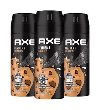 Axe Leather Cookies Sprey Erkek Deodorant 3x150 ml