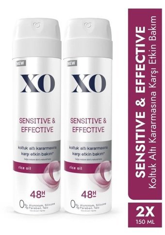 Xo Sensitive&Effective Sprey Kadın Deodorant 2x150 ml