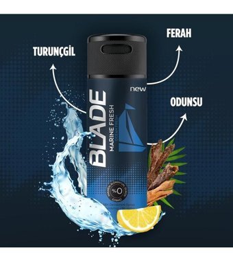 Blade Marine Fresh Sprey Erkek Deodorant 6x50 ml