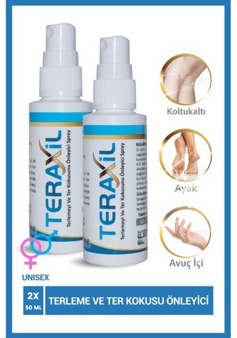 Teraxil Ter Önleyici Sprey Unisex Deodorant 2x50 ml