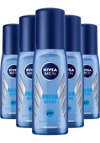 Nivea Pump Fresh Active Sprey Erkek Deodorant 5x75 ml