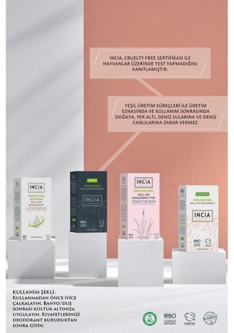Incia Ter Önleyici Roll-On Erkek Deodorant 50 ml