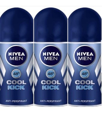 Nivea Cool Kick Roll-On Erkek Deodorant 3x50 ml
