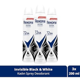 Rexona Black&White Invisible Kadın Deodorant 3x200 ml