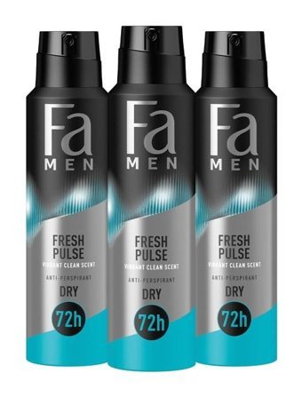 Fa Fresh Pulse Sprey Unisex Deodorant 3x50 ml