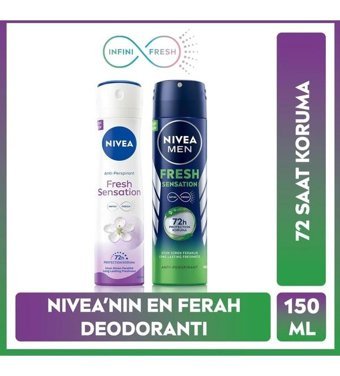 Nivea Fresh Sensation Kadın Deodorant 2x150 ml
