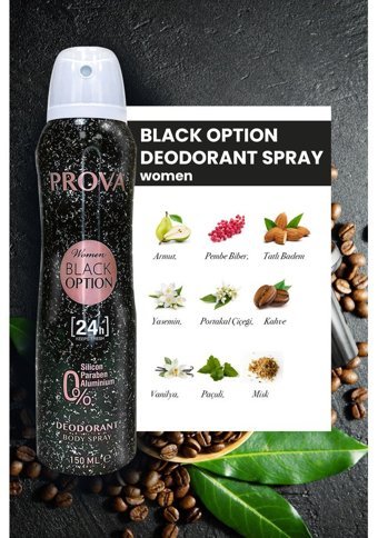 Prova Black Option Sprey Kadın Deodorant 150 ml