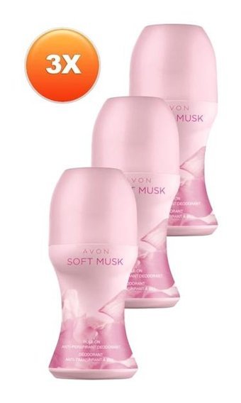 Avon Soft Musk Roll-On Kadın Deodorant 3x50 ml