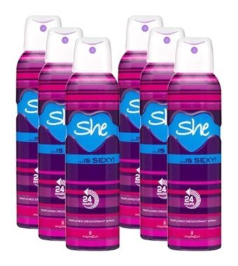 She Sexy Sprey Kadın Deodorant 6x150 ml