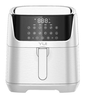 Yui M25 Maxifry Pro Airfryer 5.5 lt Tek Hazneli Izgara Yapan Led Ekranlı Yağsız Sıcak Hava Fritözü Beyaz